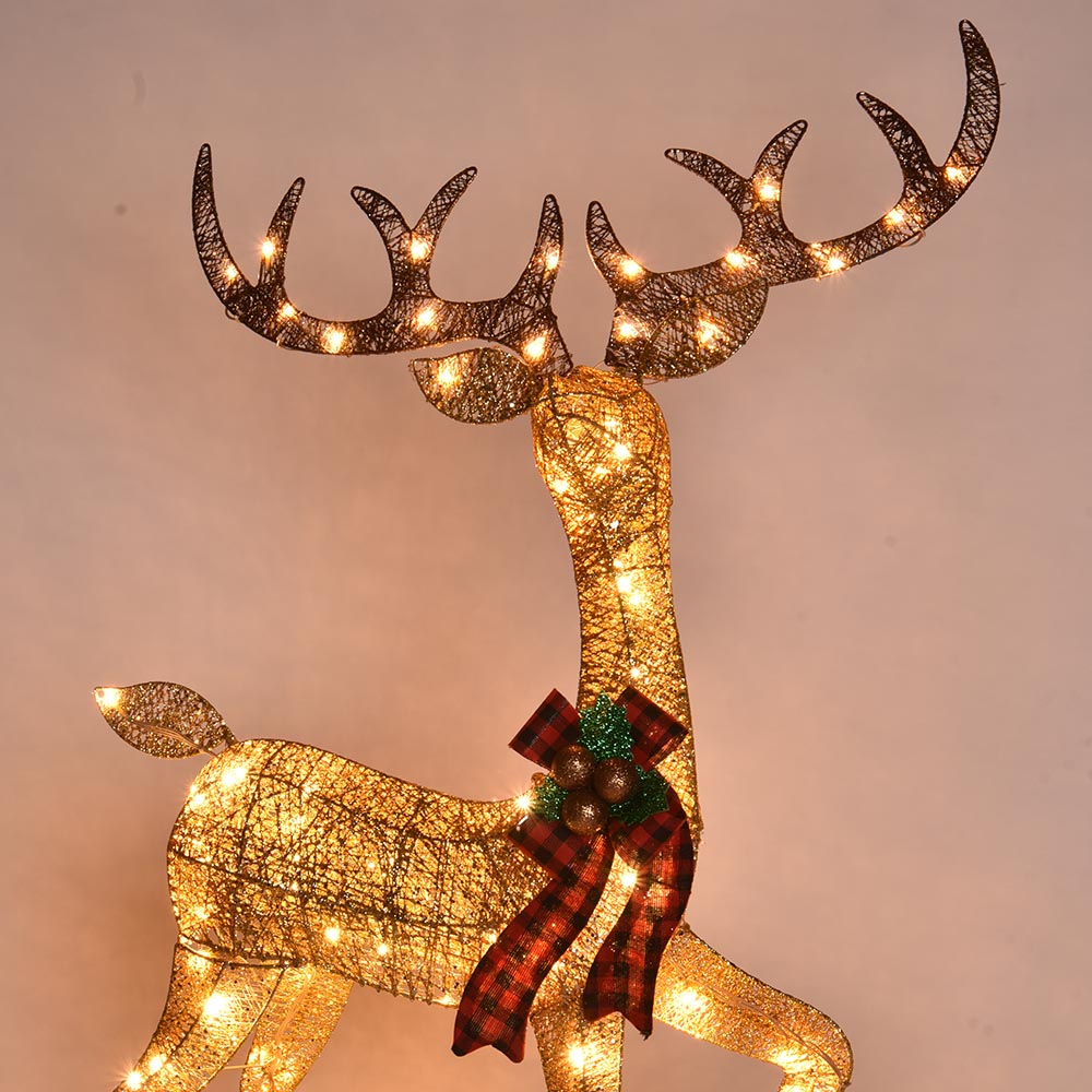 TheLAShop 3-Piece Lighted Deer Family Outdoor Christmas Decorations - Perfect for Yard, Garden, and Holiday Party Decor