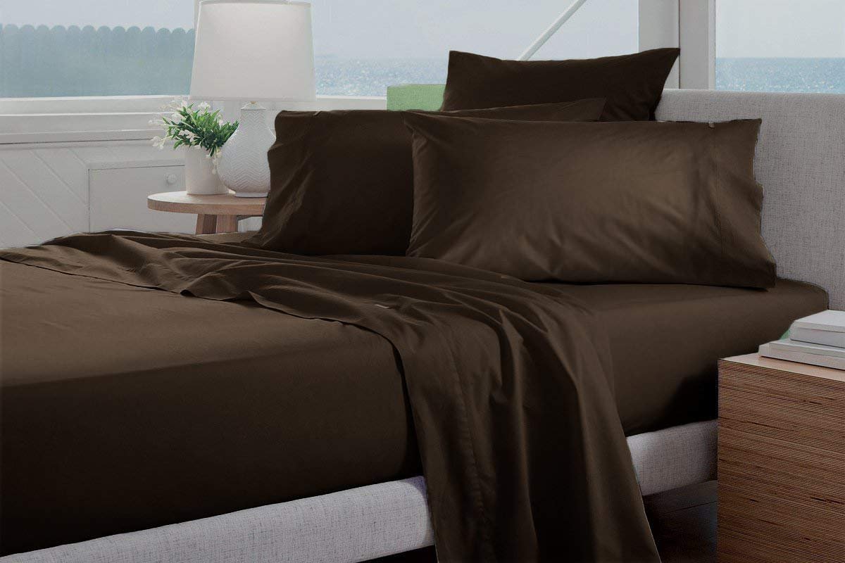 Premium 1500 Thread Count Egyptian Cotton Twin XL Sheet Set - 4 Piece (Fitted Sheet, Flat Sheet, 2 Pillowcases) for 30-34