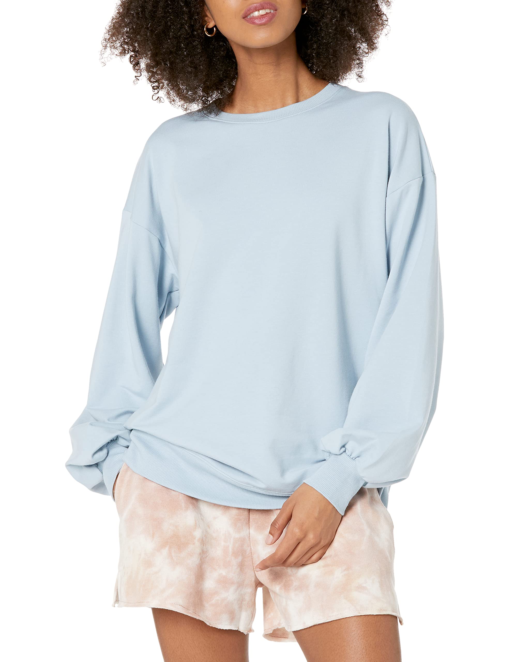 The Drop Women's Kiko Oversized Crewneck Sweatshirt | Soft Cotton Blend Pullover | Casual Loungewear & Streetwear for Everyday Comfort