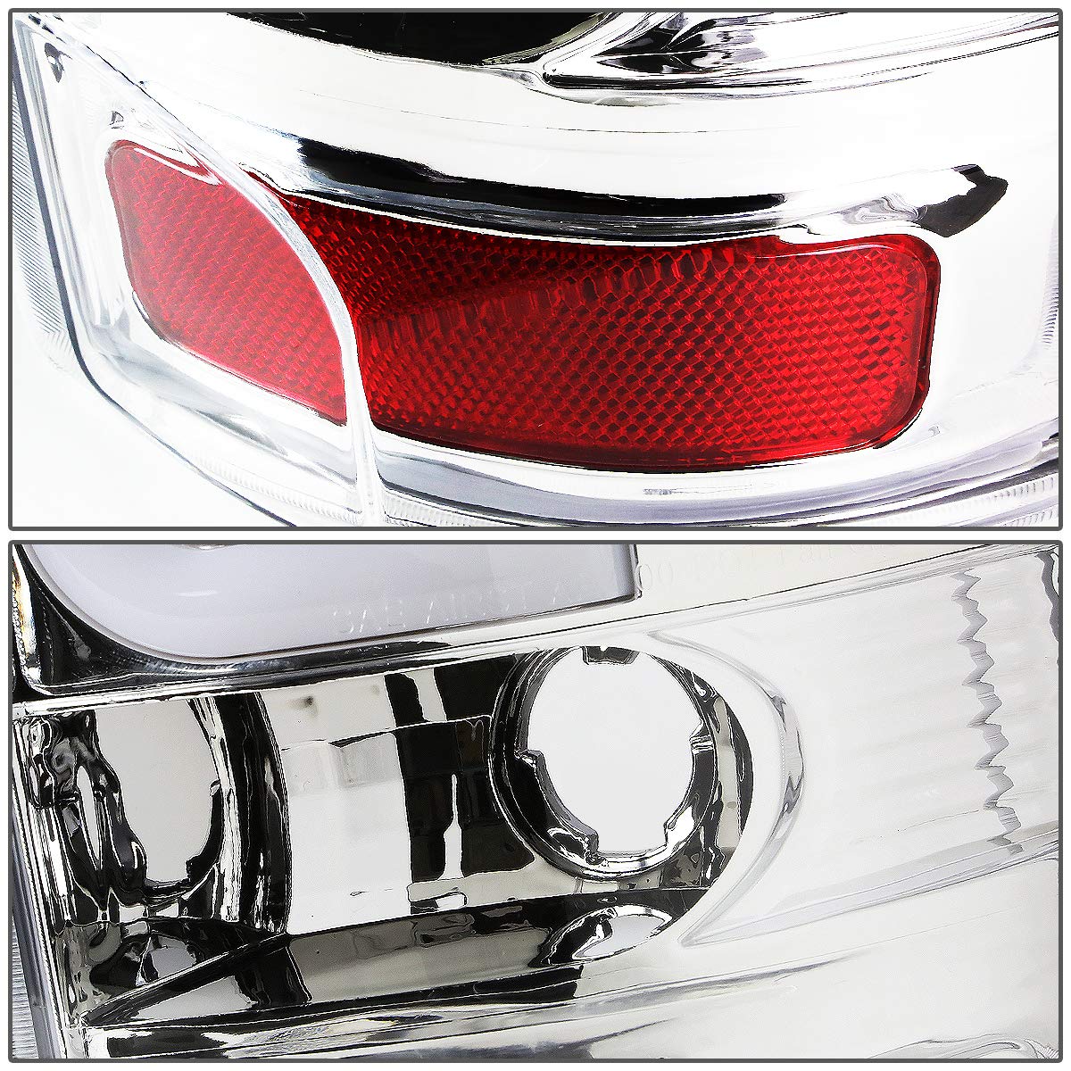 Auto Dynasty Full LED Tail Lights for 2000-2006 Chevy Tahoe Suburban 1500/2500 & GMC Yukon XL 1500/2500 - Chrome Housing Clear Lens Brake Lamps (Driver & Passenger Side) - Perfect for Night Driving, Car Upgrades & Enhanced Safety