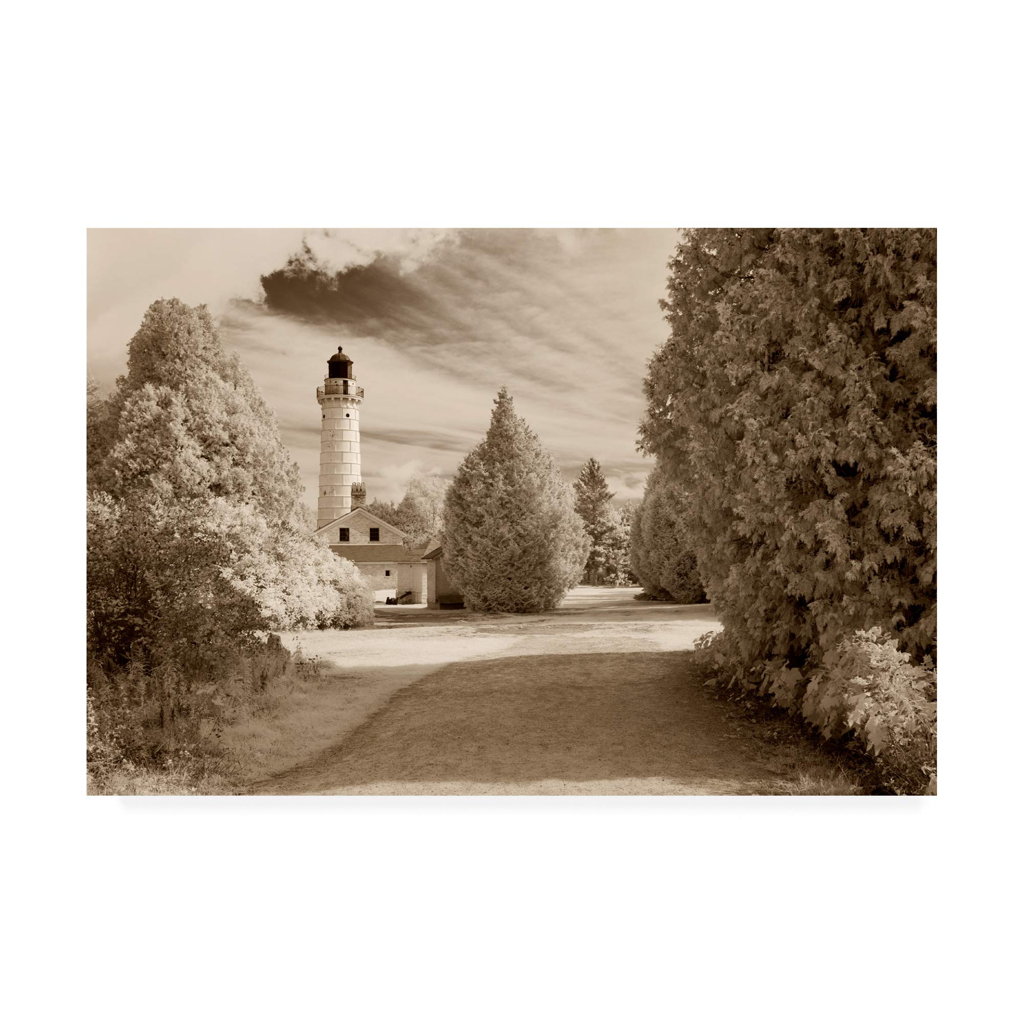 Monte Nagler Cana Island Lighthouse Door County Wisconsin Fine Art Print - 16x24 Inches - Coastal Wall Decor for Living Room, Bedroom & Office