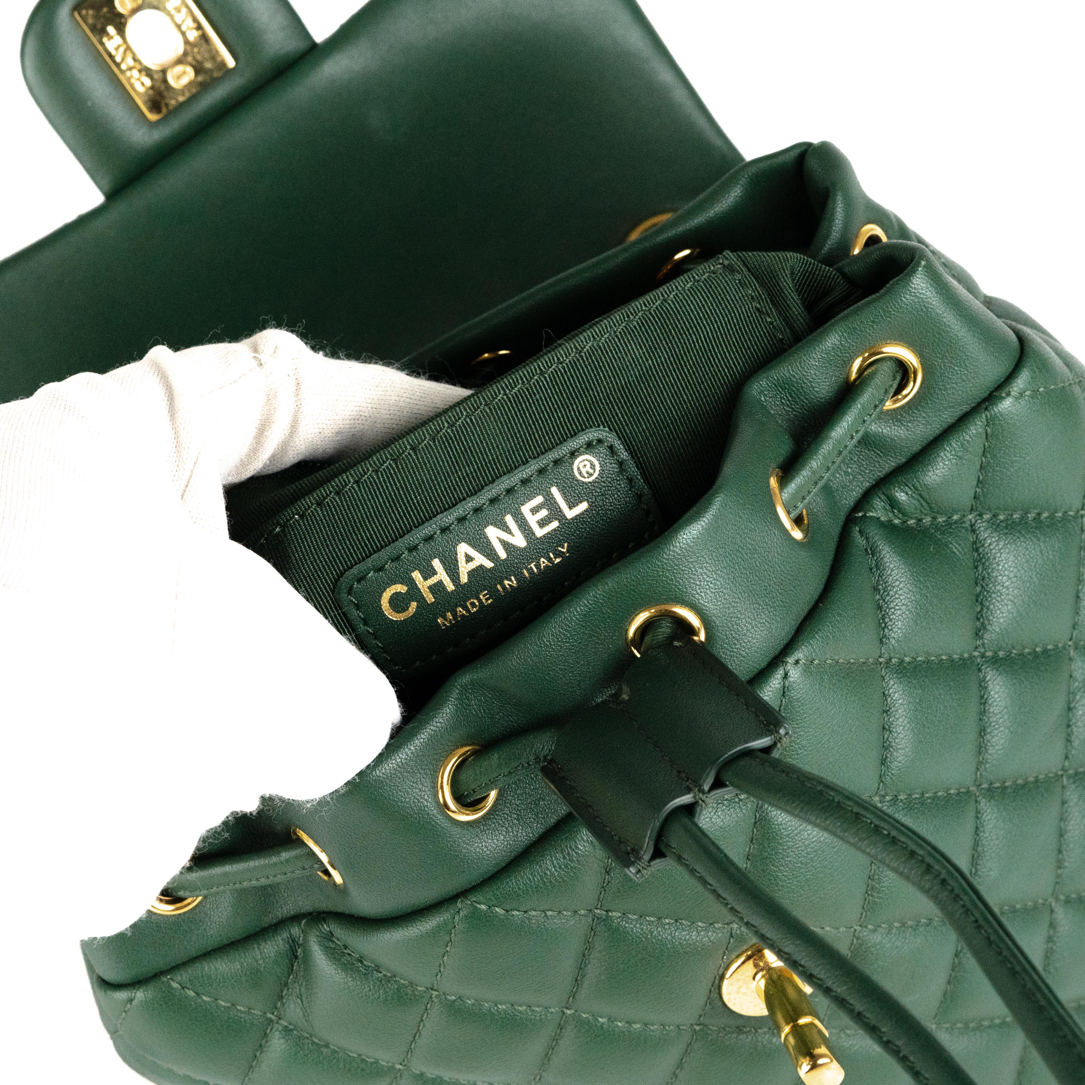 Chanel Metalasse Backpack Green 26 Series - Luxury Designer Backpack for Women, Fashionable & Durable - Perfect for Travel, Work & Everyday Use