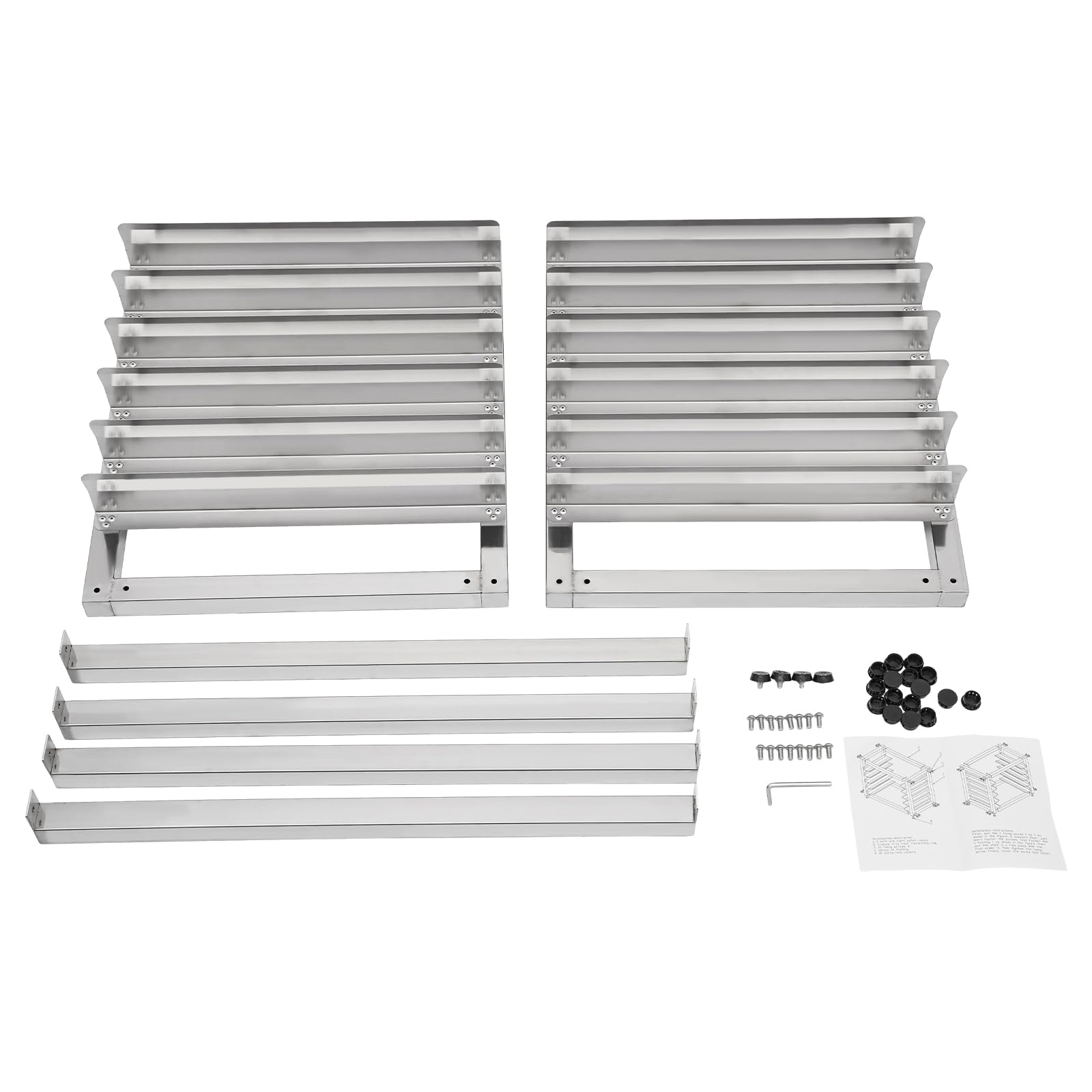 6-Tier Commercial Aluminum Pan Rack - Wall Mounted Sheet Bun Pan Organizer for Bakeries, Restaurants & Home Kitchens (28