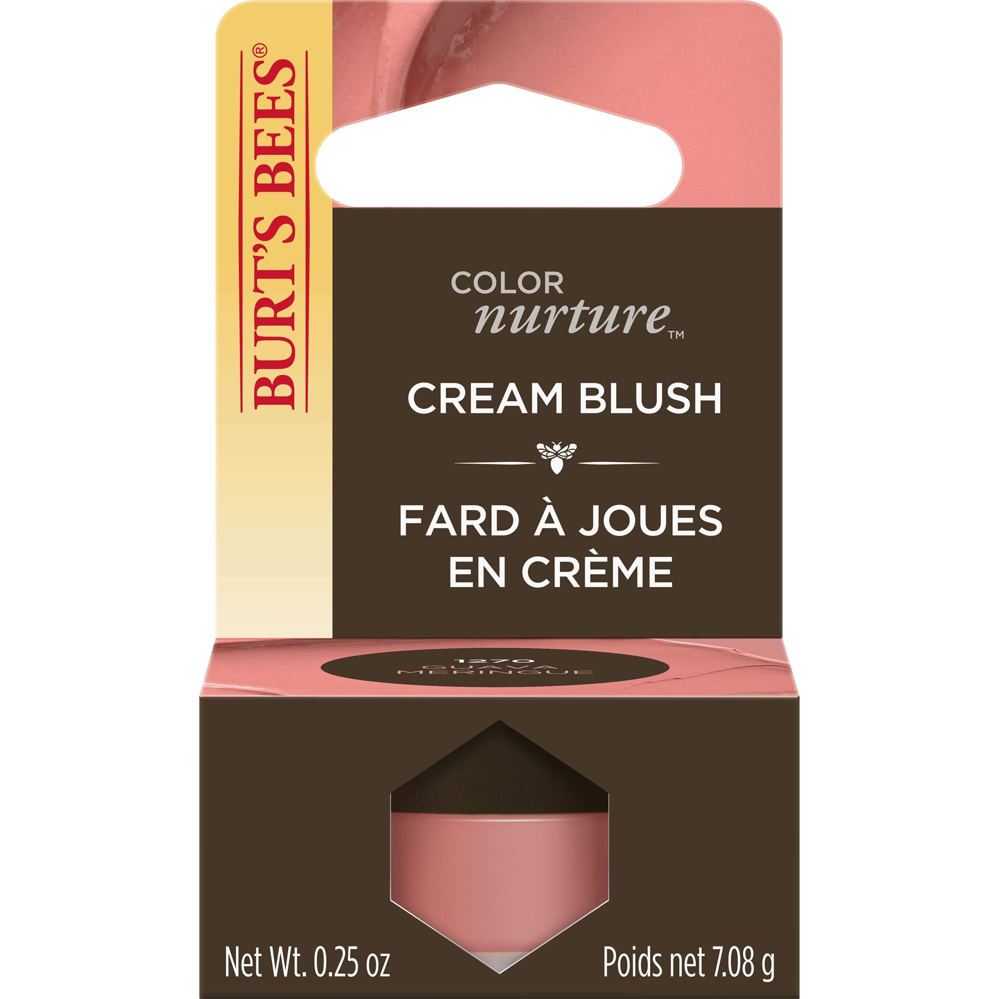 Burt's Bees Guava Meringue Color Nurture Cream Blush - 0.25oz | Natural, Buildable Cheek Color for a Flawless Glow | Perfect for Everyday Wear & Special Occasions
