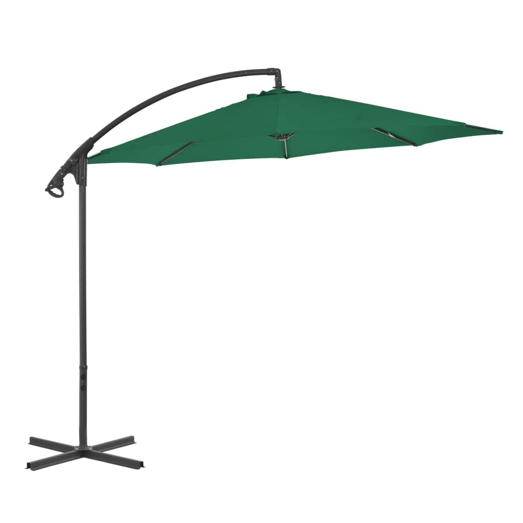 vidaXL Cantilever Garden Parasol - 10 ft Outdoor Patio Umbrella with Tilt Function, UV Protection Sunshade for Deck, Poolside, and Backyard Relaxation