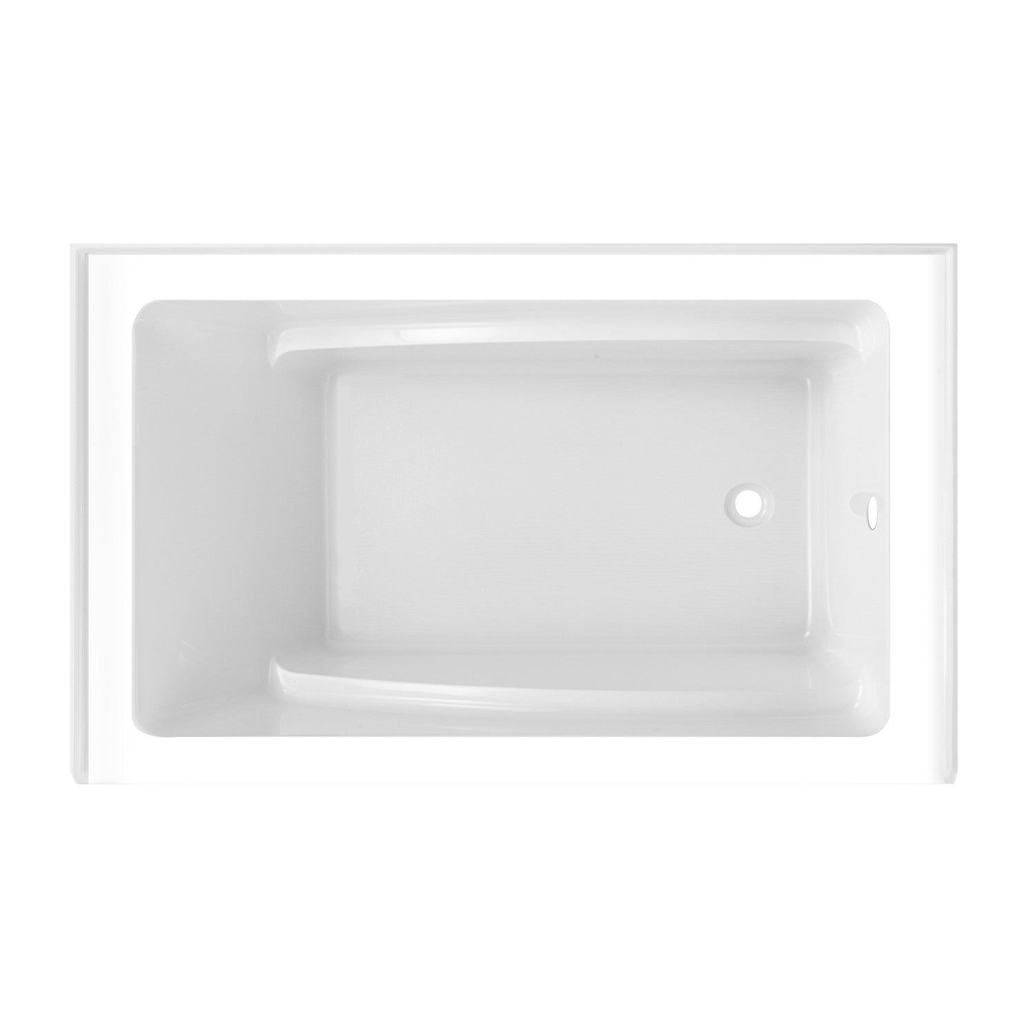 Aqua Eden 54 Inch Acrylic Rectangular 3-Wall Alcove Bathtub - Right Hand Drain, Glossy White | Perfect for Small Bathrooms & Modern Home Renovations