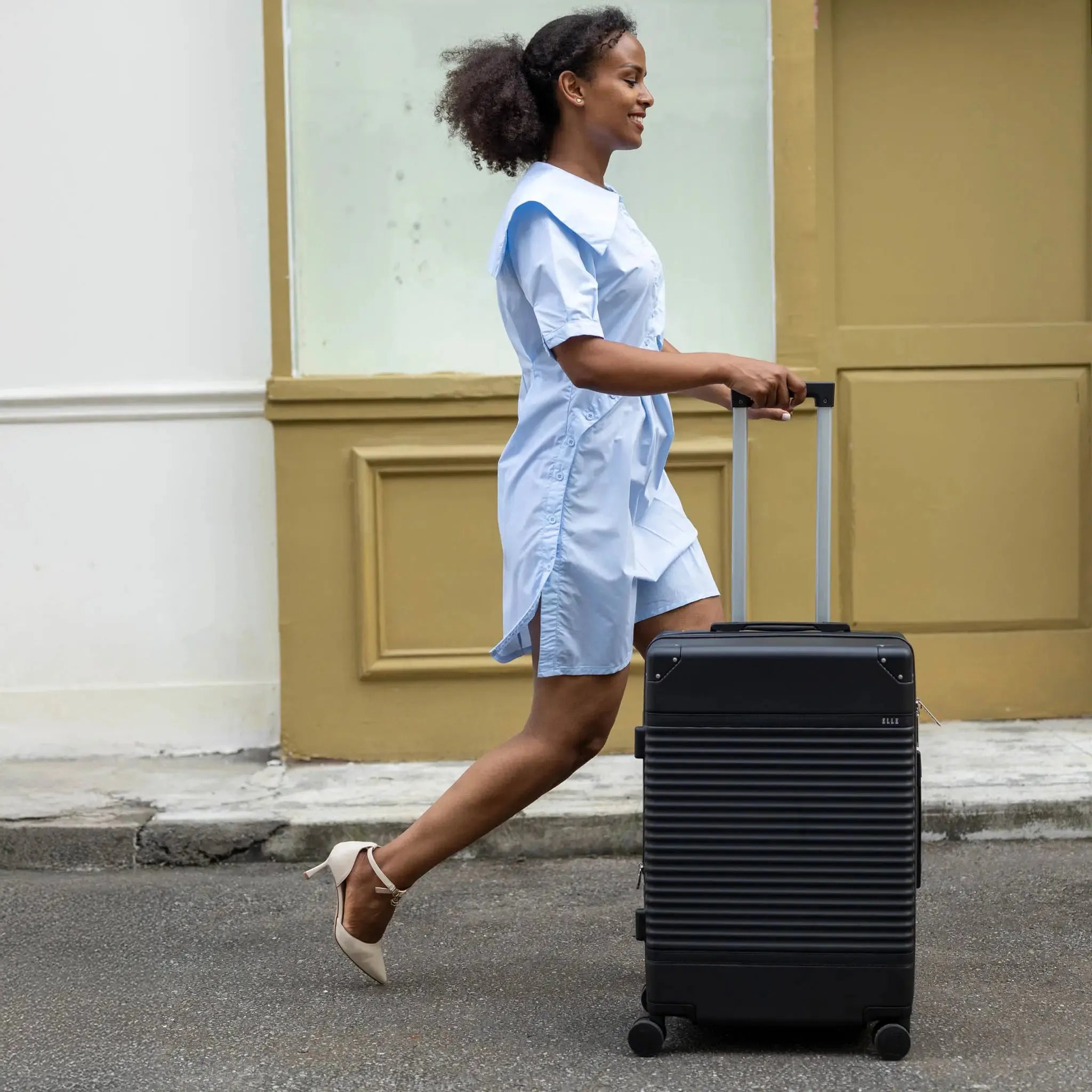 Vintage Expandable 3-Piece Luggage Set by Belleville - Lightweight Spinner Suitcase for Travel, Business Trips & Weekend Getaways