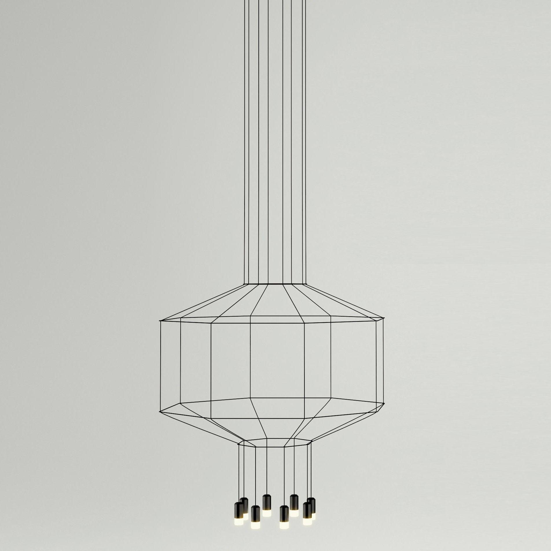 Modern Geometric Lines Pendant Light - Minimalist Ceiling Lamp for Living Room, Dining Room, Bedroom & Office Decor