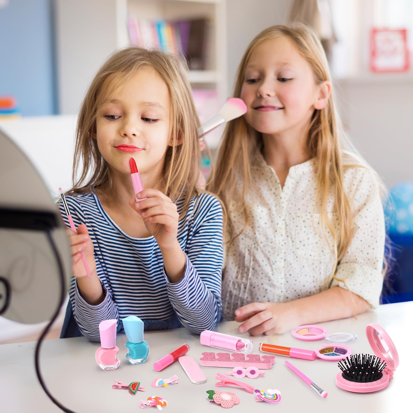 TOGOU2S Unicorn Makeup Set for Girls - Washable, Non-Toxic Kids Makeup Kit with Unicorn Bag - Princess Gift for Girls Ages 3-12 (Perfect for Birthday Parties, Dress-Up Play & Pretend Play)