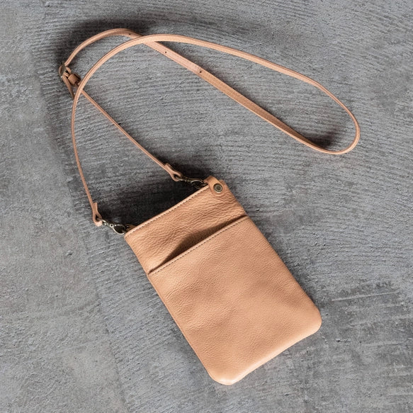 Premium Tochigi Leather Phone Pouch - Handcrafted in Japan - Slim Smartphone Case for iPhone & Android - Perfect for Travel, Work & Everyday Use