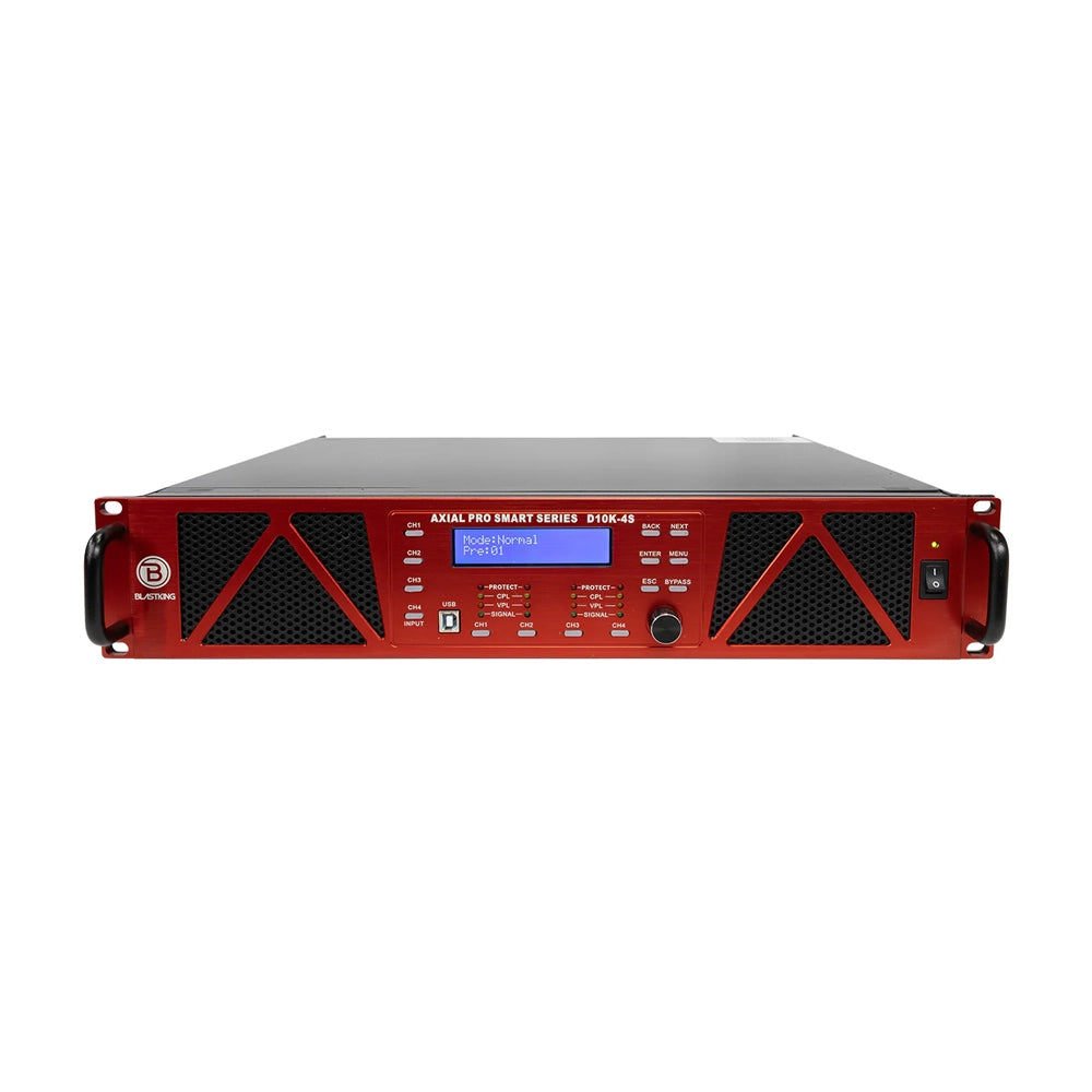 Blastking D10K 4S 10000W 4-Channel Class D Smart Power Amplifier - Professional Audio System for DJ, Live Sound & Home Theater