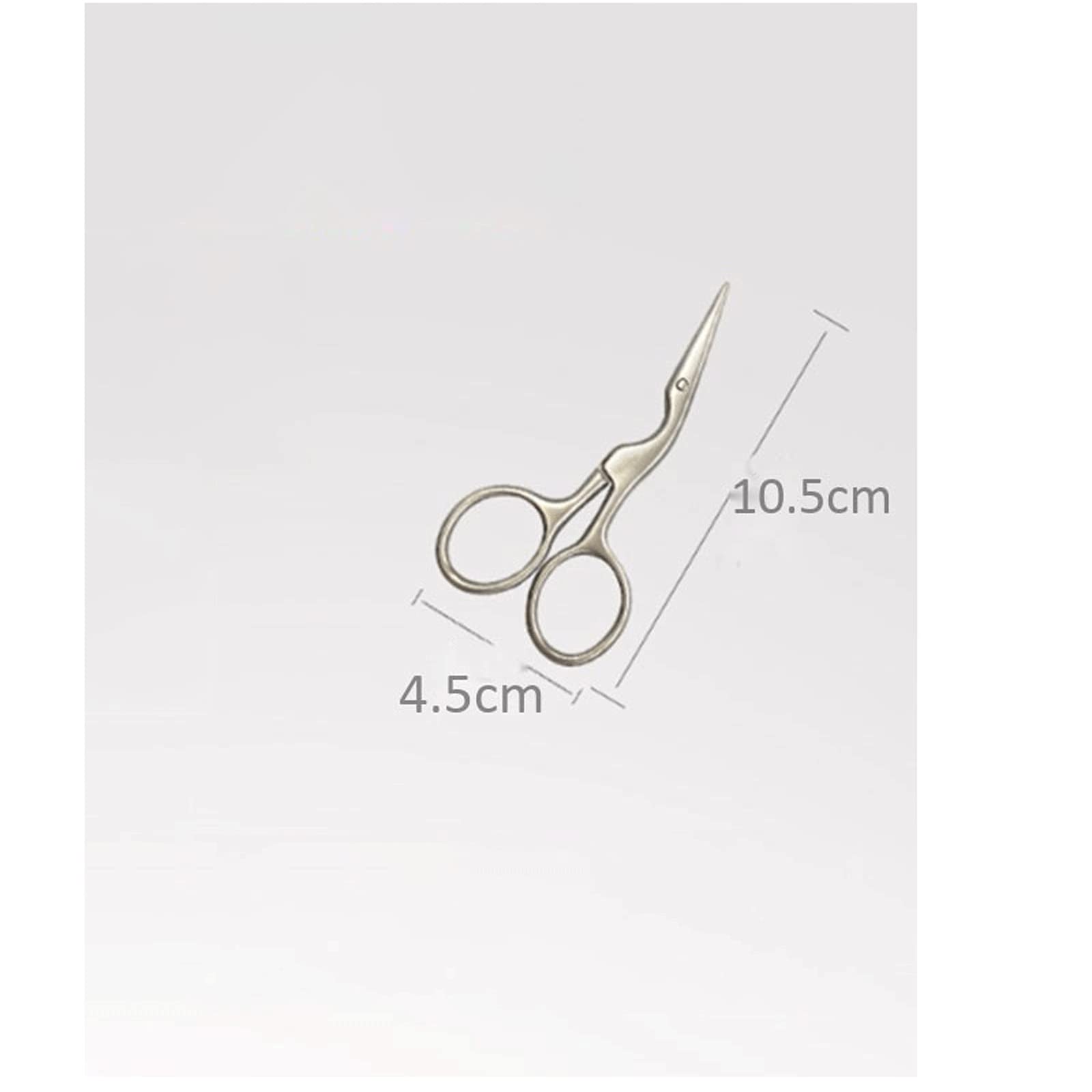 Stainless Steel Nose Hair Trimmer - Mini Portable Curved Design for Mustache, Nose & Ear Hair - Painless Hair Remover Scissors - Perfect for Travel, Grooming & Personal Care
