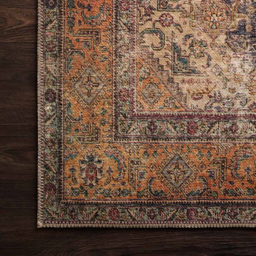 Loloi Loren Area Rug - 5' x 7' Plum & Multi Color Handmade Vintage Distressed Design - Perfect for Living Room, Bedroom & Home Decor