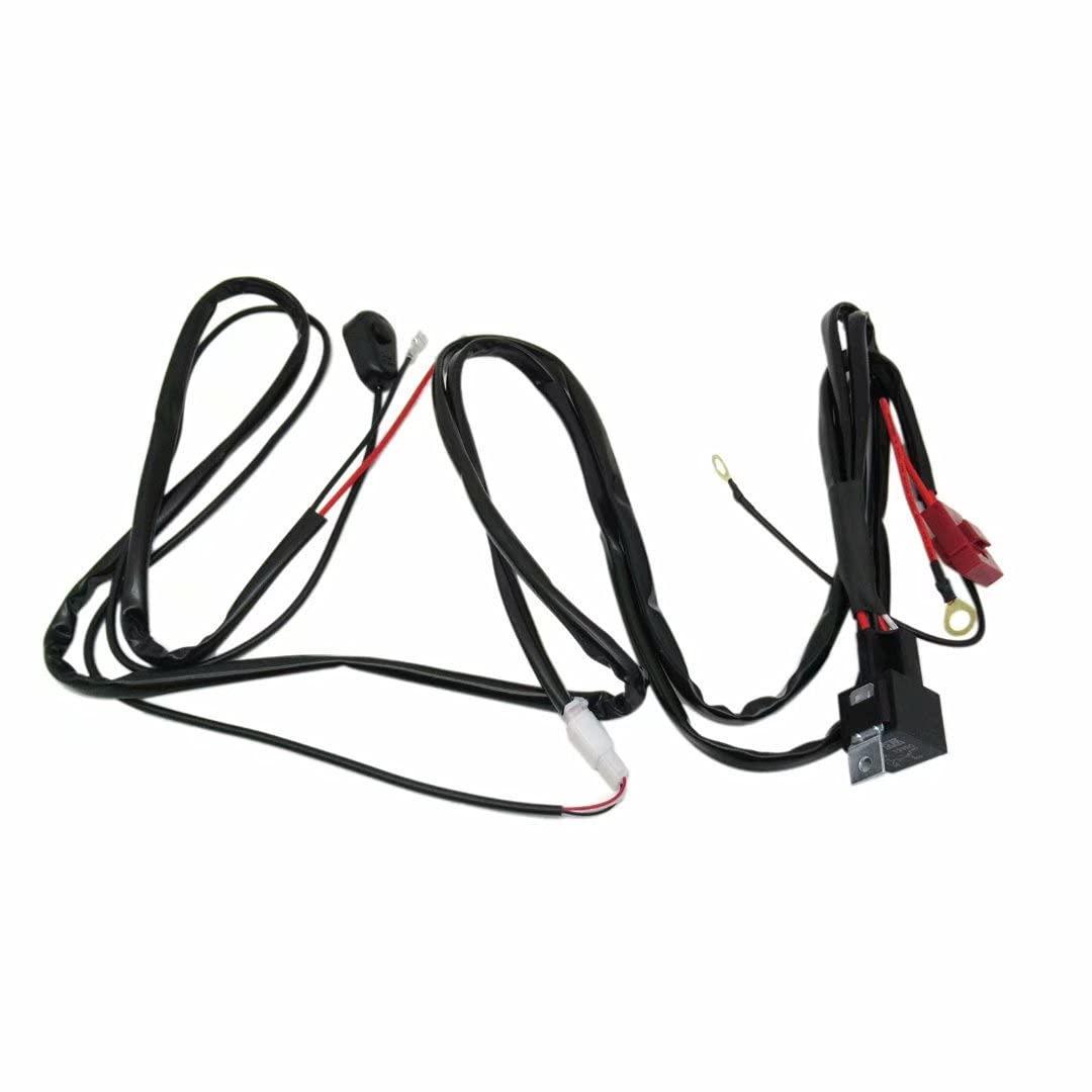 12V 40Amp LED Light Bar Wiring Harness Kit with ON/OFF Switch & 16AWG Fuse Relay - Universal for Driving Lights, Fog Lights, Work Lights - Perfect for Off-Road Trucks, ATVs, UTVs & Marine Applications