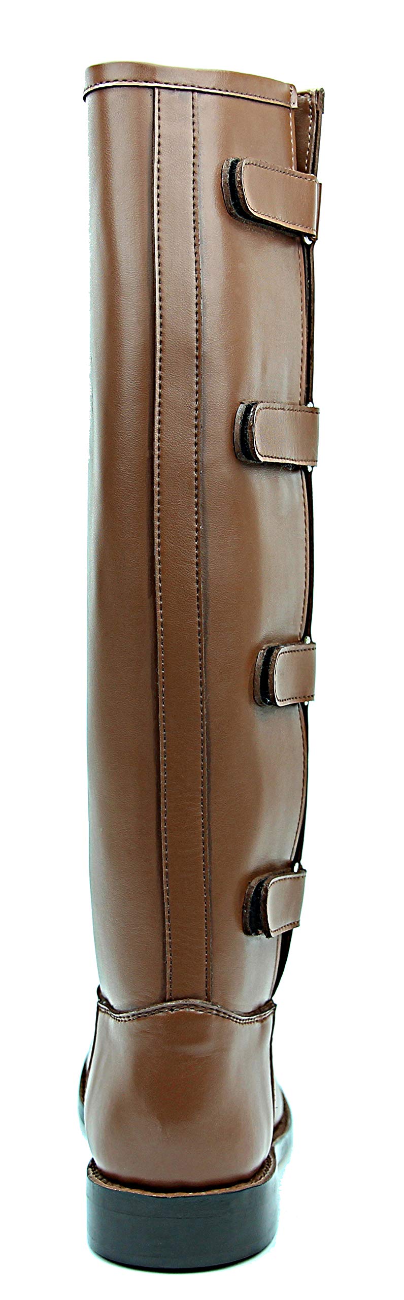 Men's Equestrian Riding Boots - Knee High Leather Polo Boots for Horseback Riding & Outdoor Activities - Tan Color