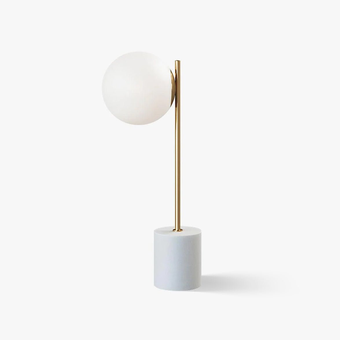 Modern Sphere & Stem Table Lamp - Adjustable LED Desk Light for Home Office, Bedroom, and Living Room - Perfect for Reading, Working, and Ambient Lighting