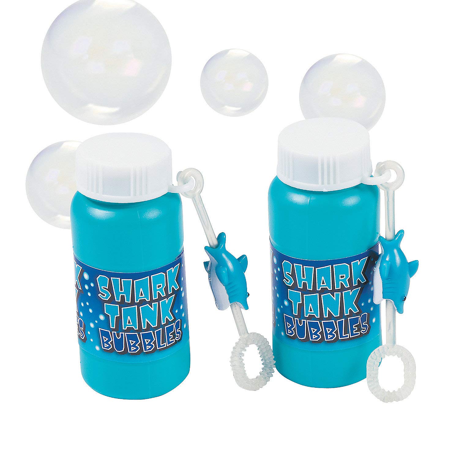 Shark Tank Bubbles Toys - 12 Pack Bubble Wands for Kids Outdoor Play, Birthday Parties & Summer Fun