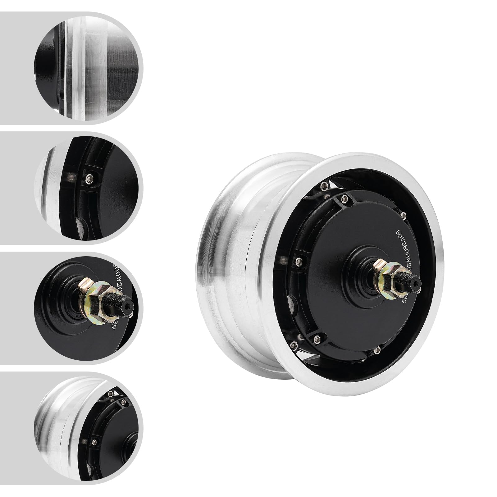 60V 2800W Brushless Electric Scooter Hub Motor - Front & Rear Drive 11 Inch Wheel Motor for E-Scooters - Perfect for Commuting, Urban Travel & Last-Mile Delivery