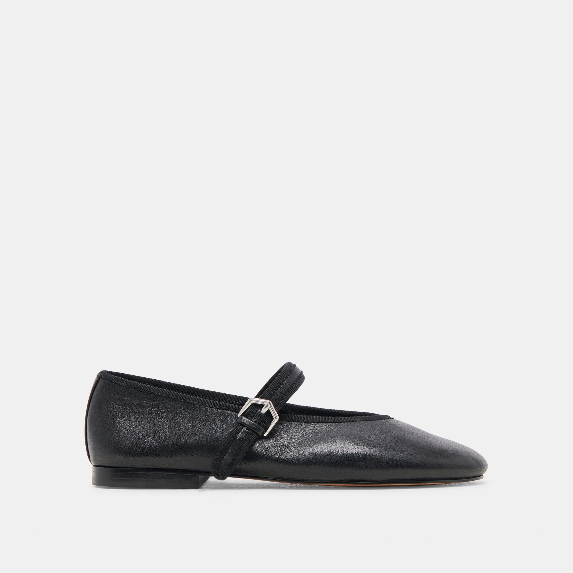 ROSLYN Black Leather Ballet Flats for Women - Comfortable & Stylish Shoes for Work, Office, and Casual Wear