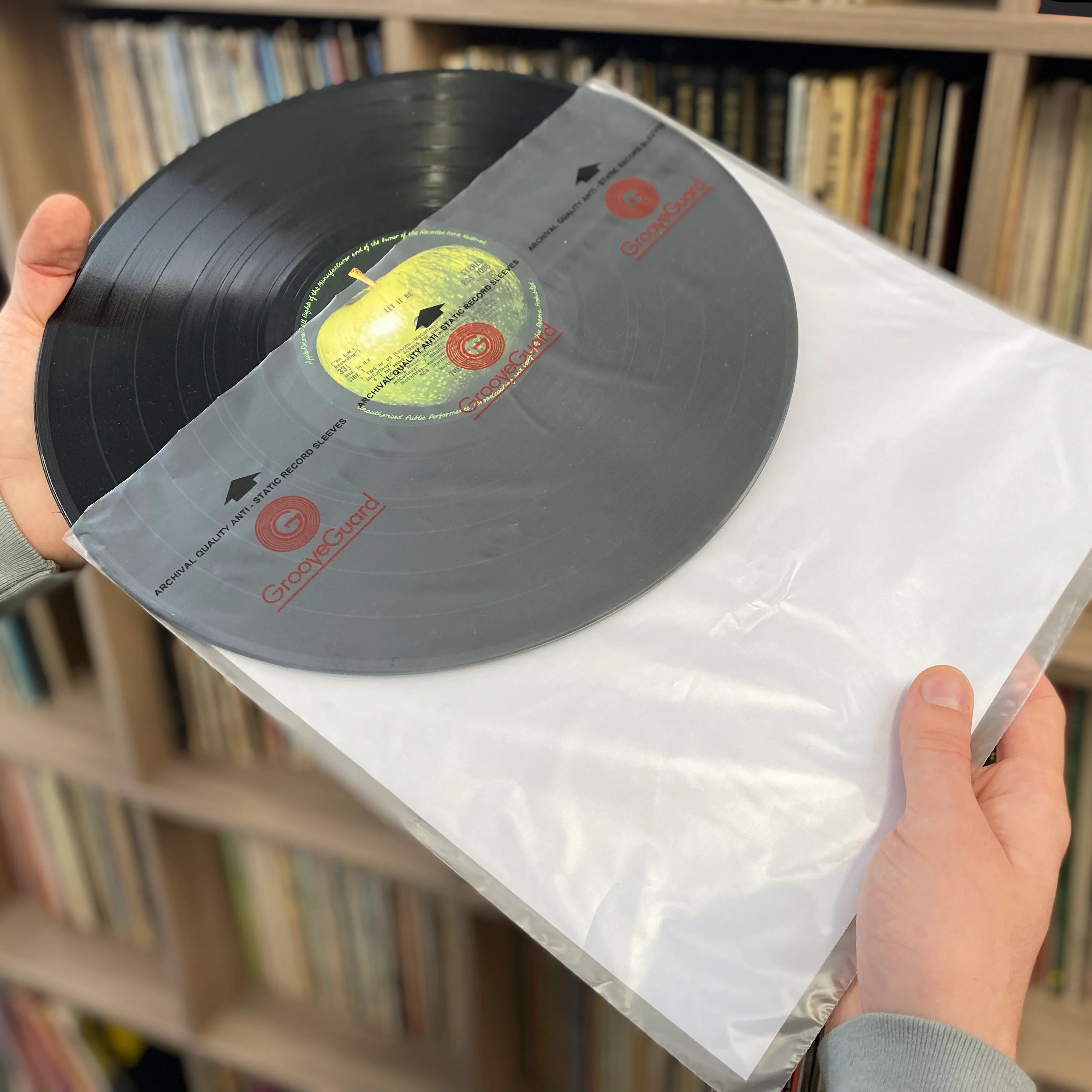 GrooveGuard: 50 Pack Archival Quality Vinyl Record Inner Sleeves - Protect & Preserve Your LP Collection for DJs, Audiophiles & Music Collectors
