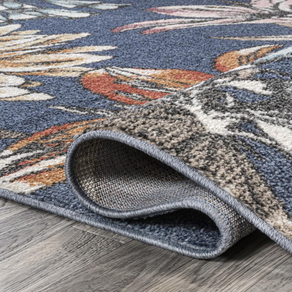 Giglio Modern Botanical Flower Area Rug - Soft Non-Slip Living Room Carpet for Bedroom, Nursery & Home Decor