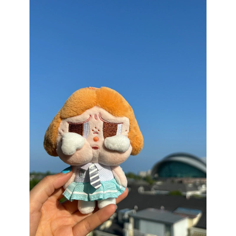Crybaby Sunset Concert Plush Pendant Necklace - Beige & Blue Aesthetic Accessory for Music Festival, Concert, and Kawaii Fashion