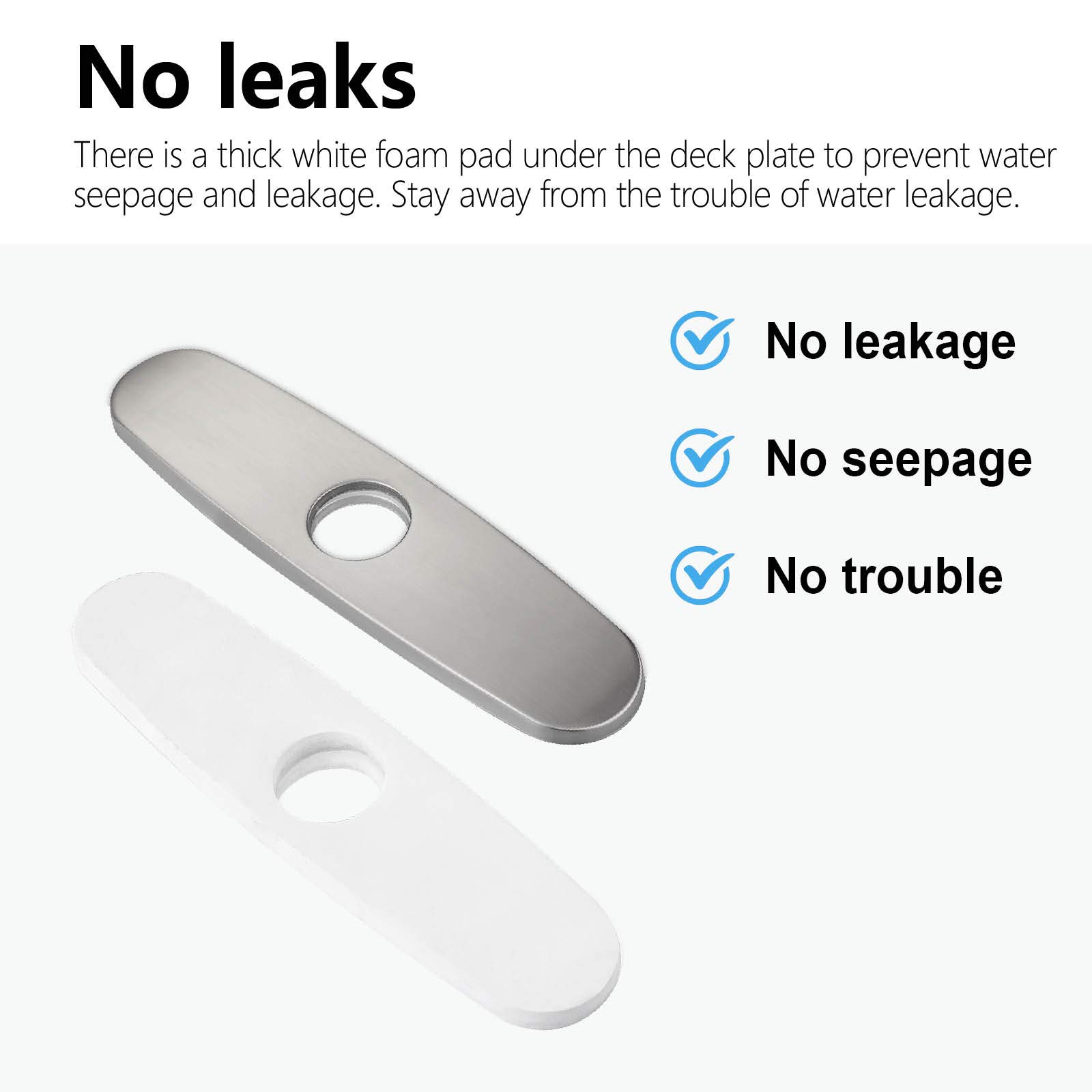 Stainless Steel Sink Hole Cover & Escutcheon Plate - 10