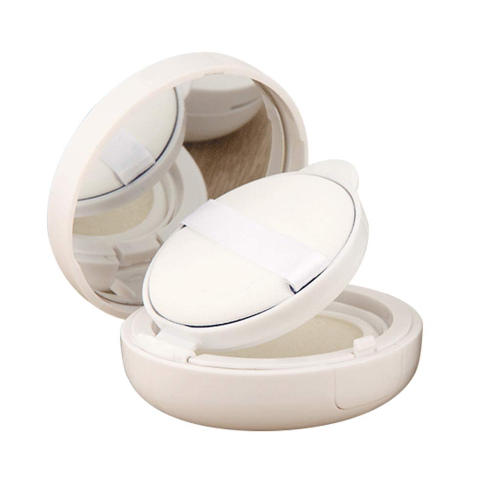 Youngy 15g/0.5oz Empty Air Cushion Compact Case - Portable Refillable Makeup Container with Sponge & Mirror for BB Cream, Foundation - Perfect for Travel & Touch-Ups