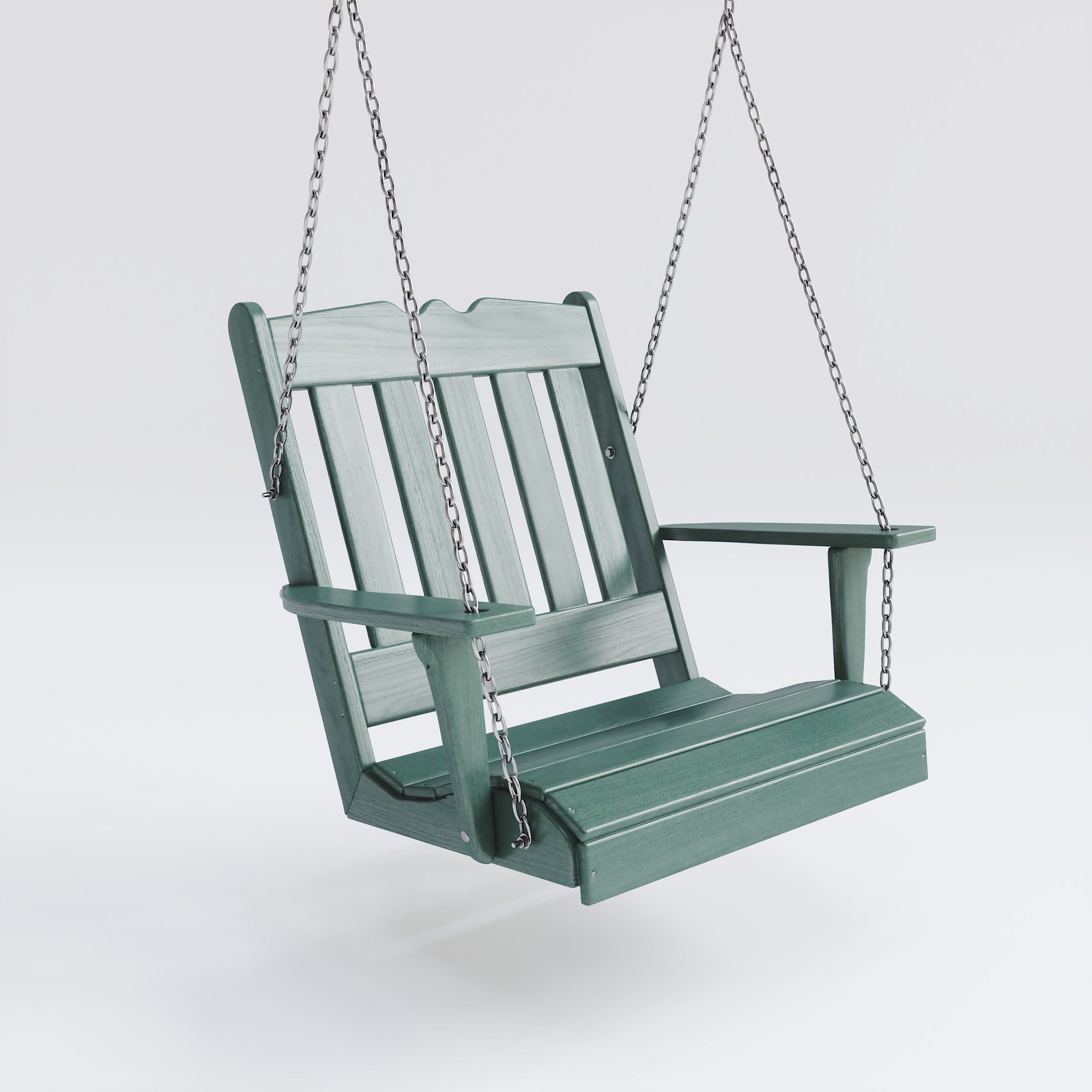 Keystone Amish Co. York Recycled Plastic Swing Chair - Eco-Friendly Outdoor Rocking Chair for Patio, Garden, and Backyard Relaxation