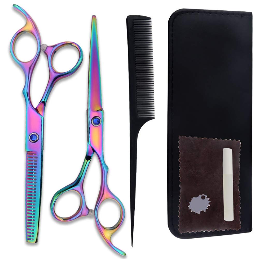 Professional Hair Cutting Scissors Set - 6 Inch Stainless Steel Hairdressing Shears with Adjustable Screws (17cm) - Salon & Home Barber Tools for Precision Haircuts, Styling & Trimming