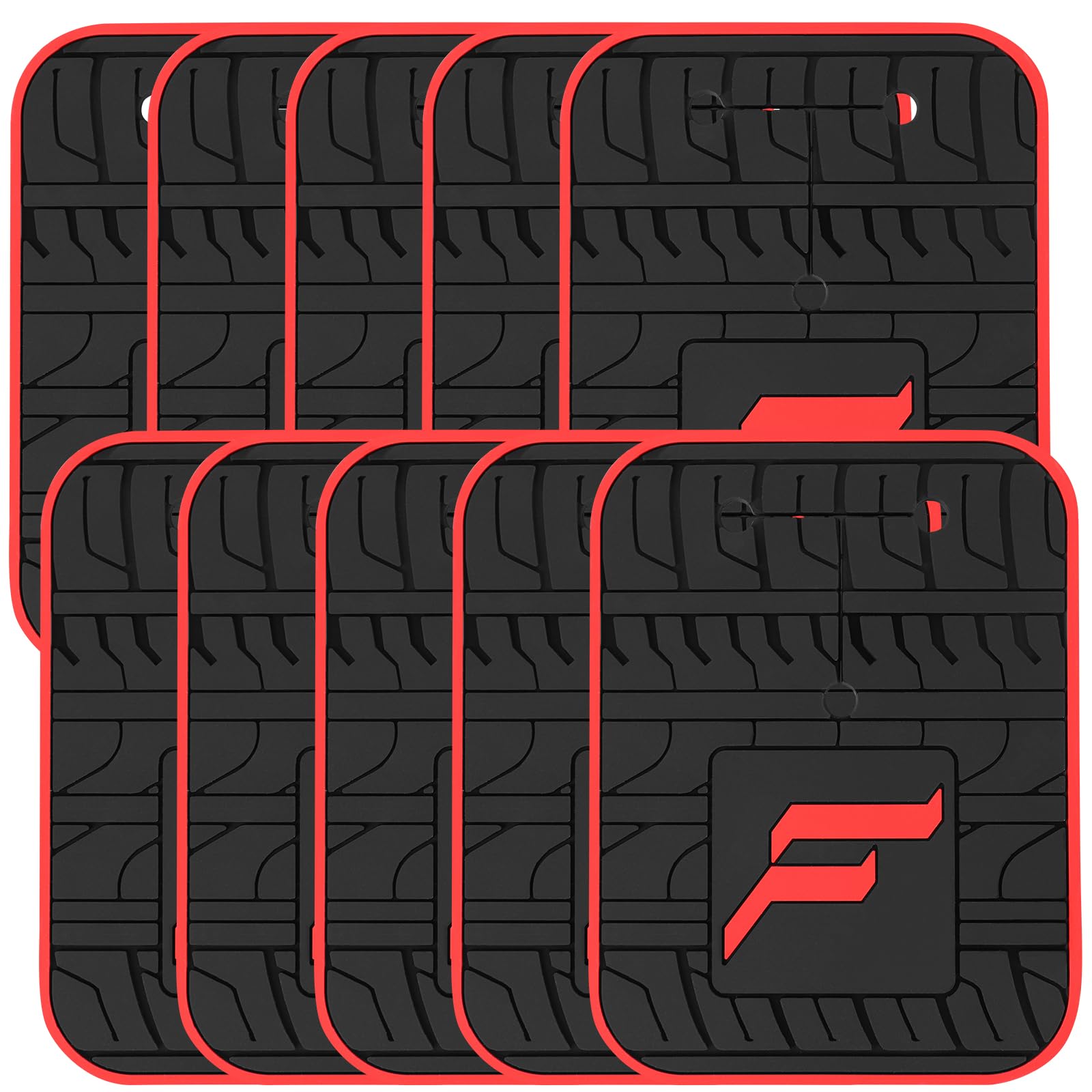 FORWODE 10-Pack Black Non-Slip Silicone Car Scratch Protector Pads for Trunk Bike Rack - Paint Protection Accessories for Cycling, Road Trips & Outdoor Adventures