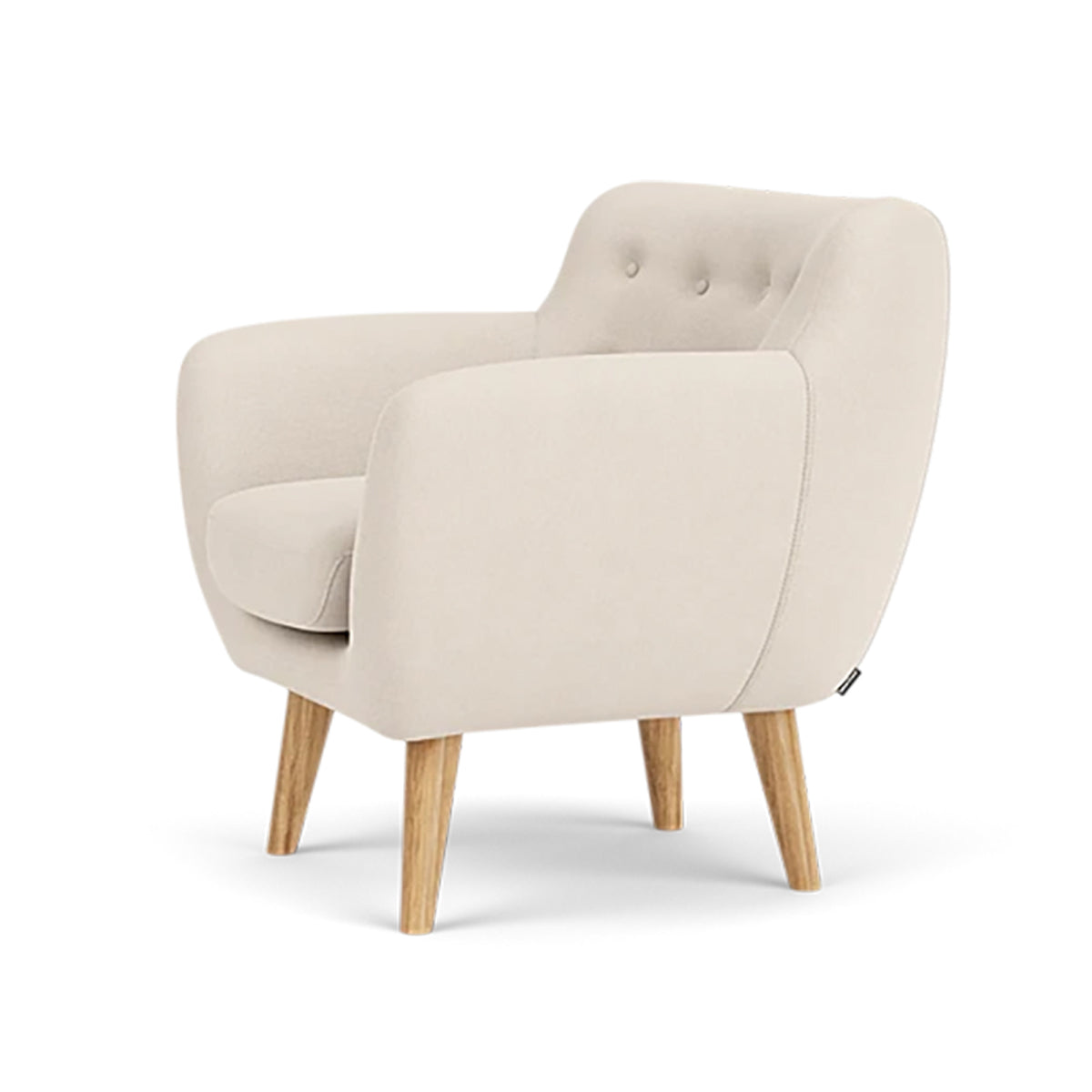 Anne Fabric Armchair - Modern Upholstered Accent Chair for Living Room, Bedroom & Office - Comfortable Lounge Chair with Sturdy Wooden Legs (Perfect for Reading, Relaxing & Home Decor)