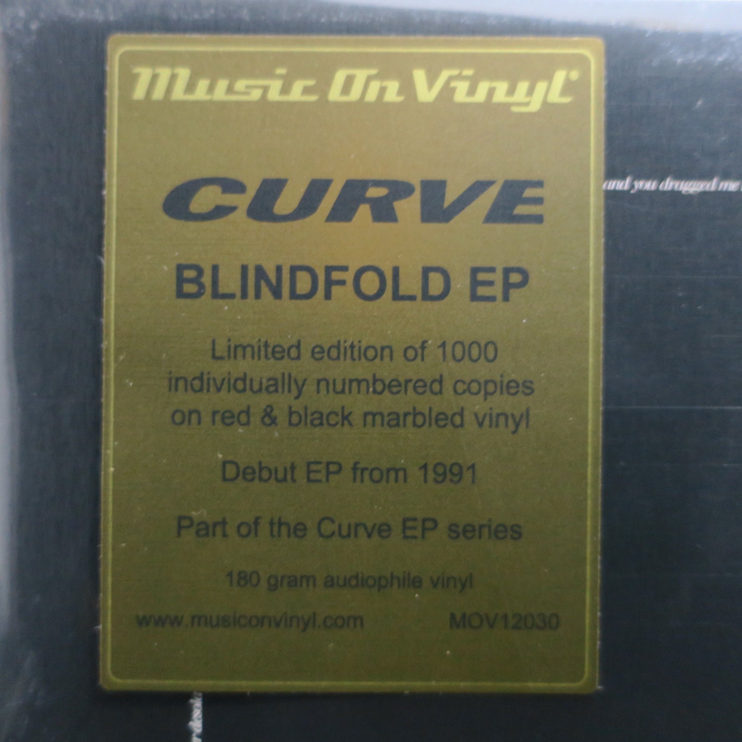 CURVE 'Blindfold' 180g RED/BLACK Vinyl EP - Limited Edition 1991 Indie Shoegaze Record - Perfect for Vinyl Collectors & Alternative Music Lovers