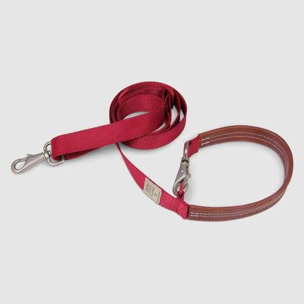 Durable Sputnik Multi-Function Adjustable Red Dog Leash for Small & Large Dogs - Perfect for Walking, Running & Outdoor Adventures