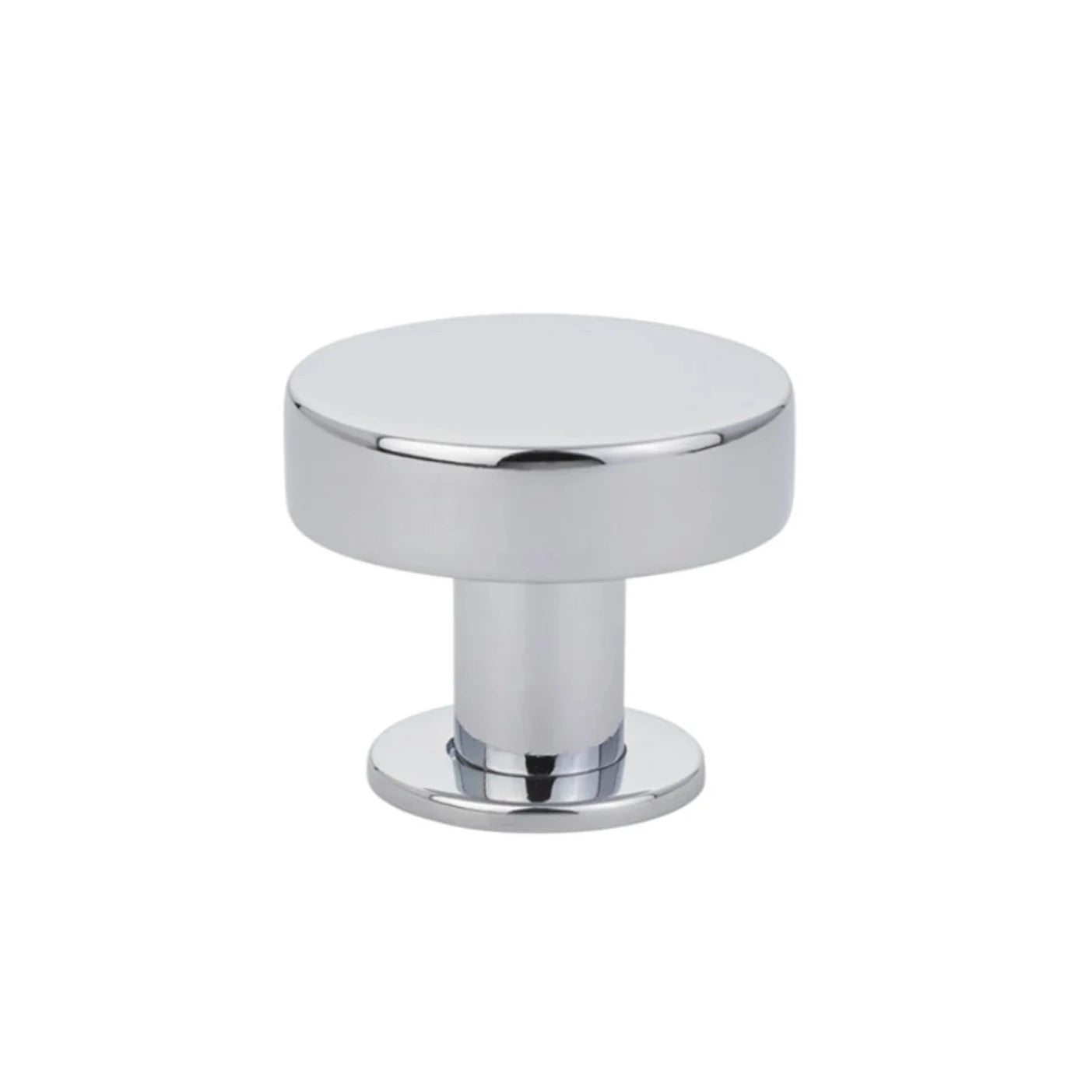 Polished Chrome Round Cabinet Knob - Elegant Hardware for Kitchen & Bathroom Cabinets - Perfect for Home Renovation and Furniture Upgrade