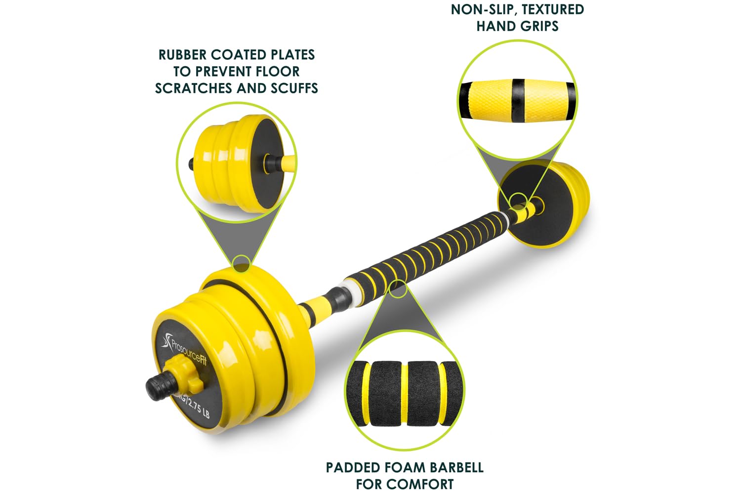 ProsourceFit Adjustable Dumbbell & Barbell Weight Set - 2-in-1 Free Weights (44Lbs) for Home Gym, Strength Training & Full Body Workouts - Perfect for Small Spaces & Home Fitness