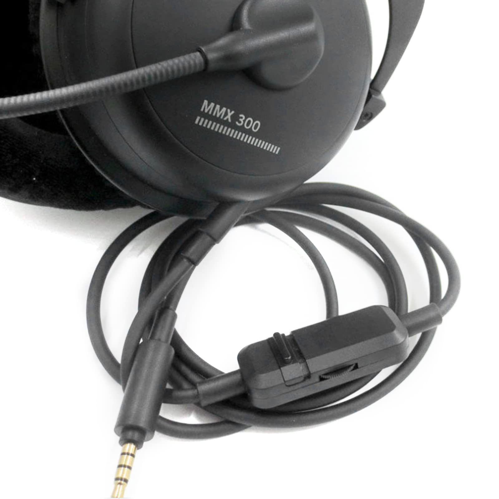Premium OFC Headphone Extension Cable with Volume Control - Compatible with Beyerdynamic MMX300 Headphones | High-Quality Audio for Gaming, Studio Recording & Home Entertainment