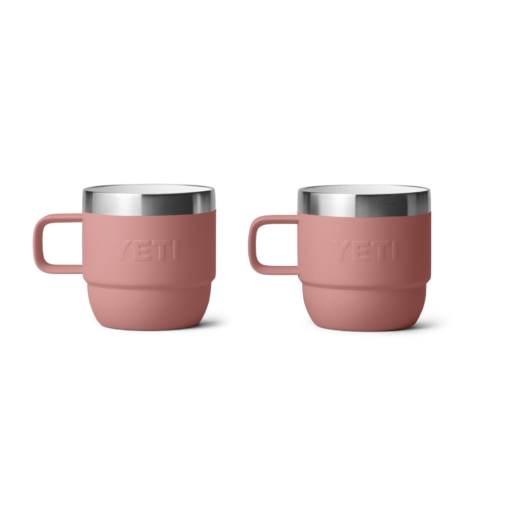 Rambler 6 oz Stackable Mugs (2 Pack) - Insulated Stainless Steel Camping Cups for Coffee, Tea & Outdoor Adventures - Perfect for Hiking, Picnics & Travel