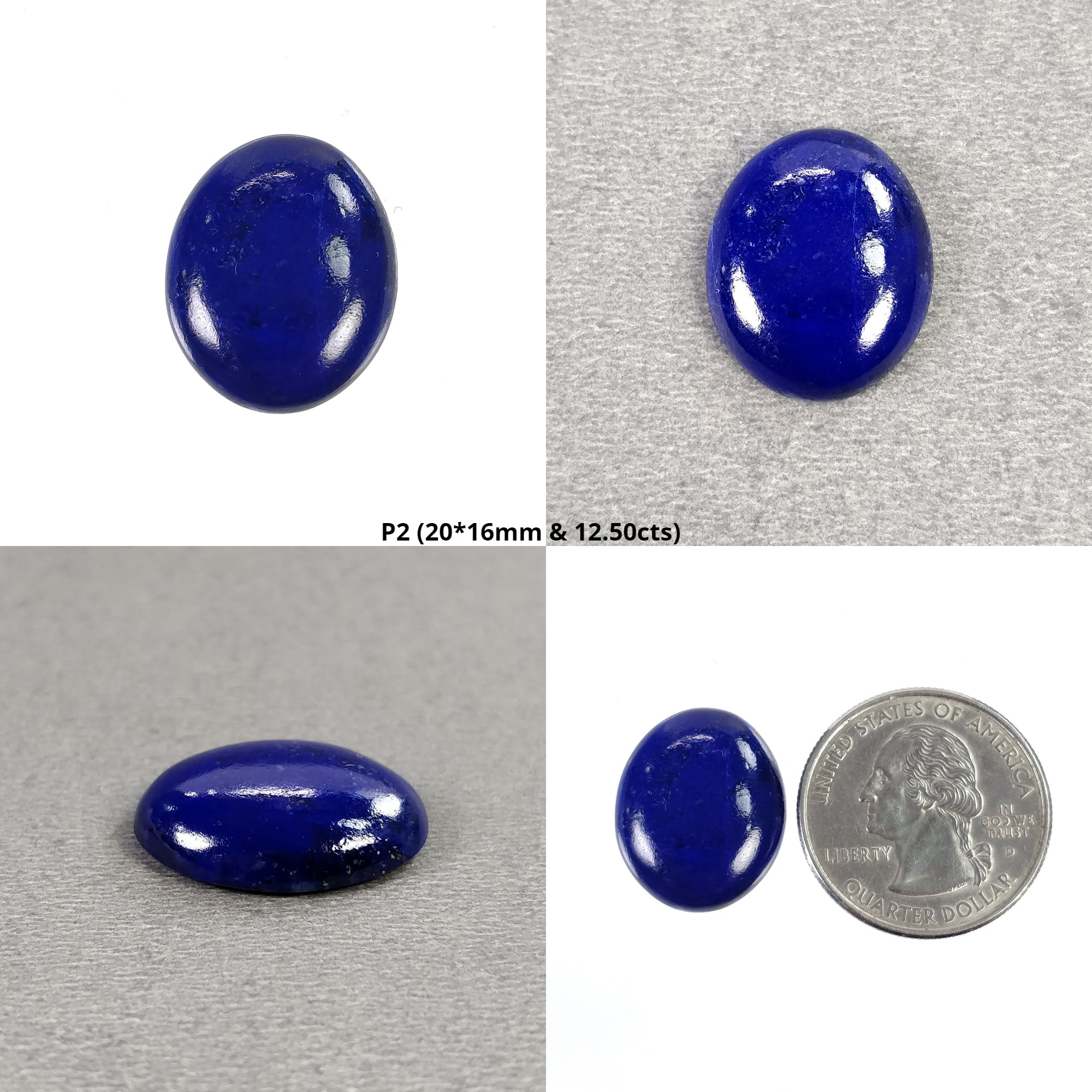Natural Untreated Blue Lapis Lazuli Gemstone Cabochon - Oval Shape 1pc for Jewelry Making, Wire Wrapping & Healing Crystals Collection