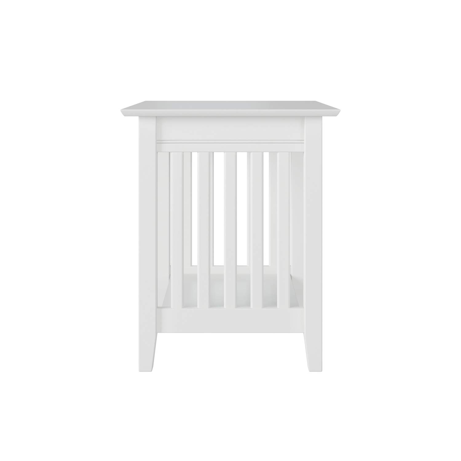 AFI Mission Printer Stand with Charging Station - Adjustable Height Computer Desk Organizer with USB Ports, White - Perfect for Home Office & Workspace Organization