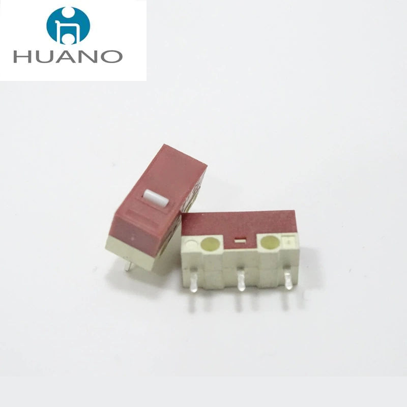 Huano Brown/White Silent Micro Switch - Quiet & Durable for Gaming Mouse & Keyboard | Perfect for PC Gaming, Office Work & Mechanical Keyboards