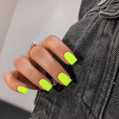 glossy neon green