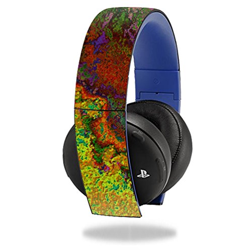 MightySkins Decal Skin Compatible with Sony PS4 Gold Wireless Headset (Original Model ONLY) - Protective Vinyl Sticker Cover - Rust Design - Perfect for Gaming, Travel, and Home Entertainment