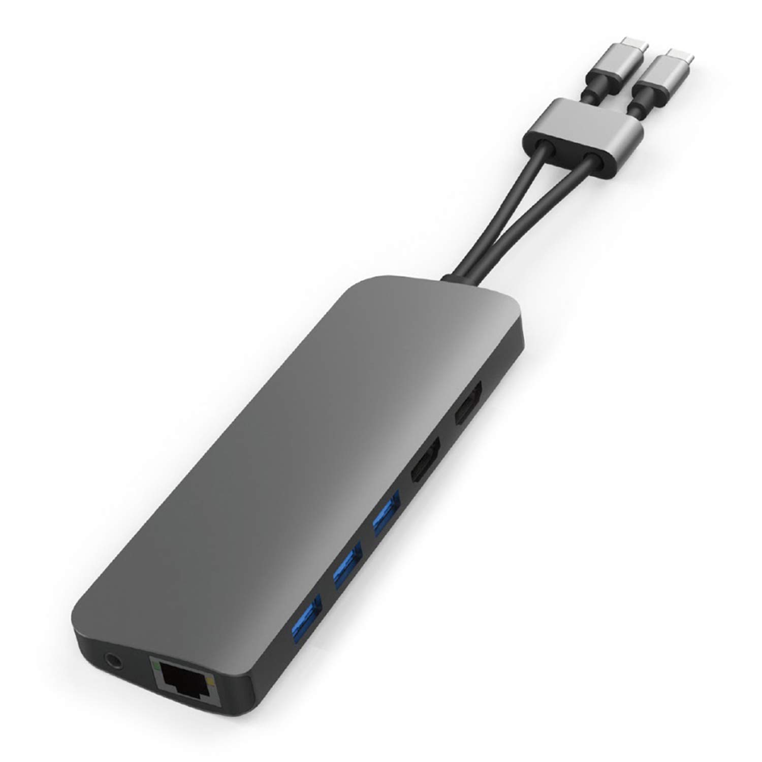 TOTU 9-in-1 USB C Hub Docking Station with Triple Display, Dual 4K HDMI, VGA, 100W PD Charging, 3 USB 3.0 Ports & TF/SD Card Reader - Compatible with MacBook Pro/Air & Type-C Laptops - Perfect for Home Office, Gaming & Multi-Tasking