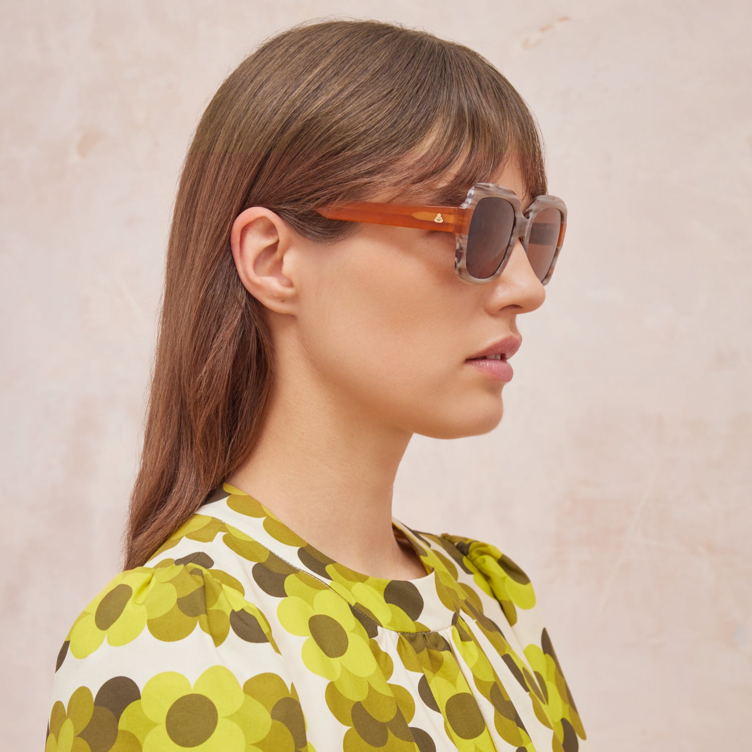 Geranium Sunglasses for Women - Trendy Taupe Marble Frame UV Protection - Perfect for Beach, Driving & Outdoor Activities