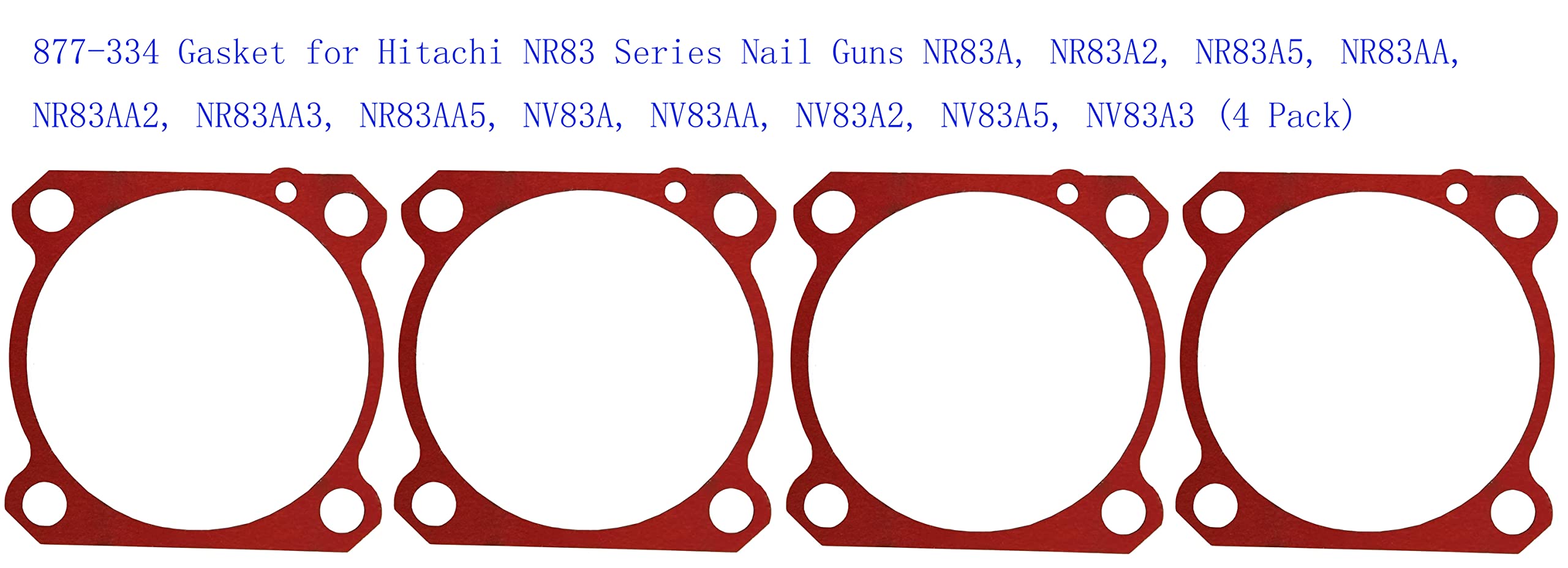 Hitachi NR83 Series Nail Gun Gasket Replacement - Compatible with NR83A, NR83A2, NR83A5, NR83AA, NV83A Models (4 Pack) - Perfect for Construction, Roofing & DIY Projects