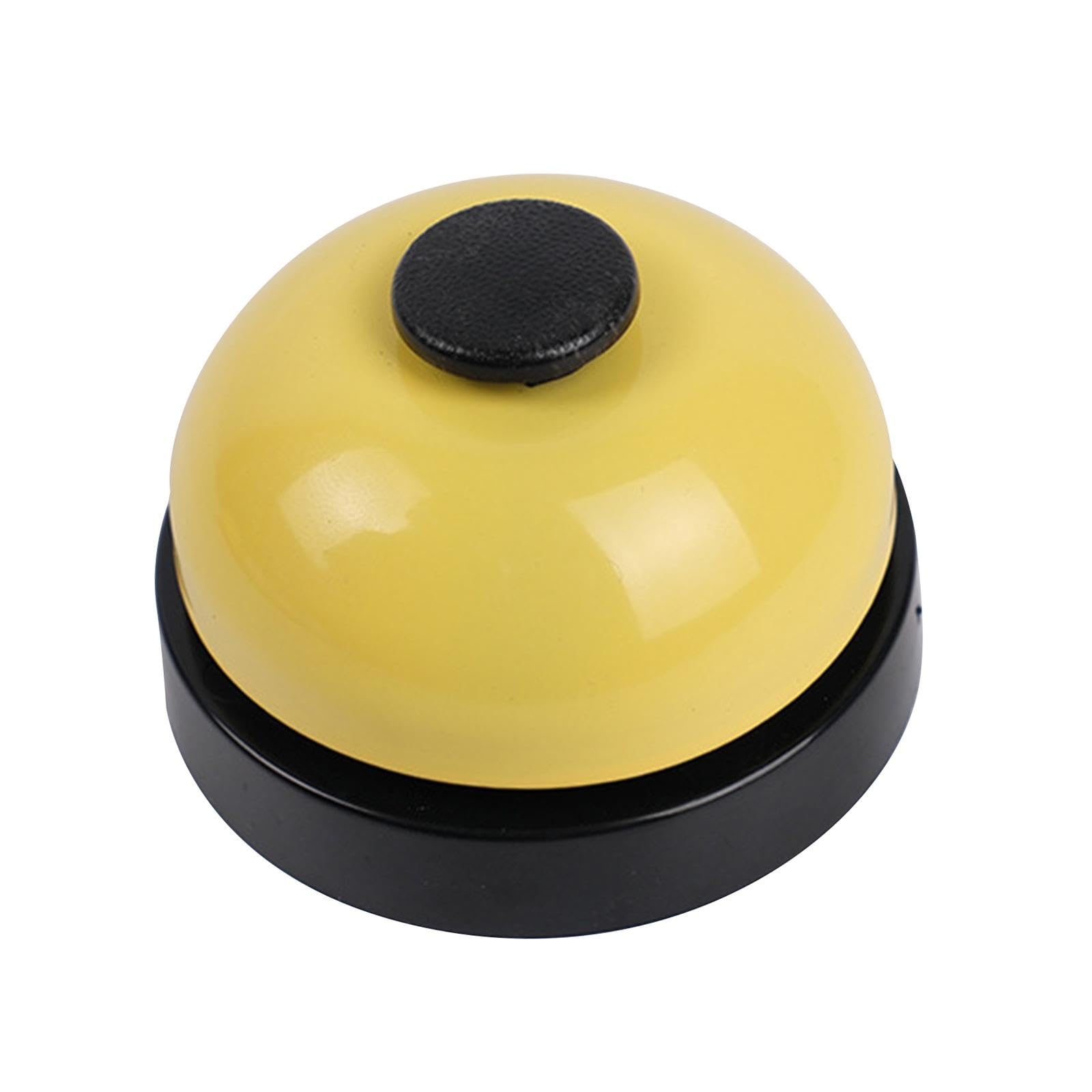 Vintage Style Service Bell - Classic Yellow & Black Desk Bell for Home, Office, Restaurant, and Hotel Use - Perfect for Reception, Customer Service, and Countertop Notifications