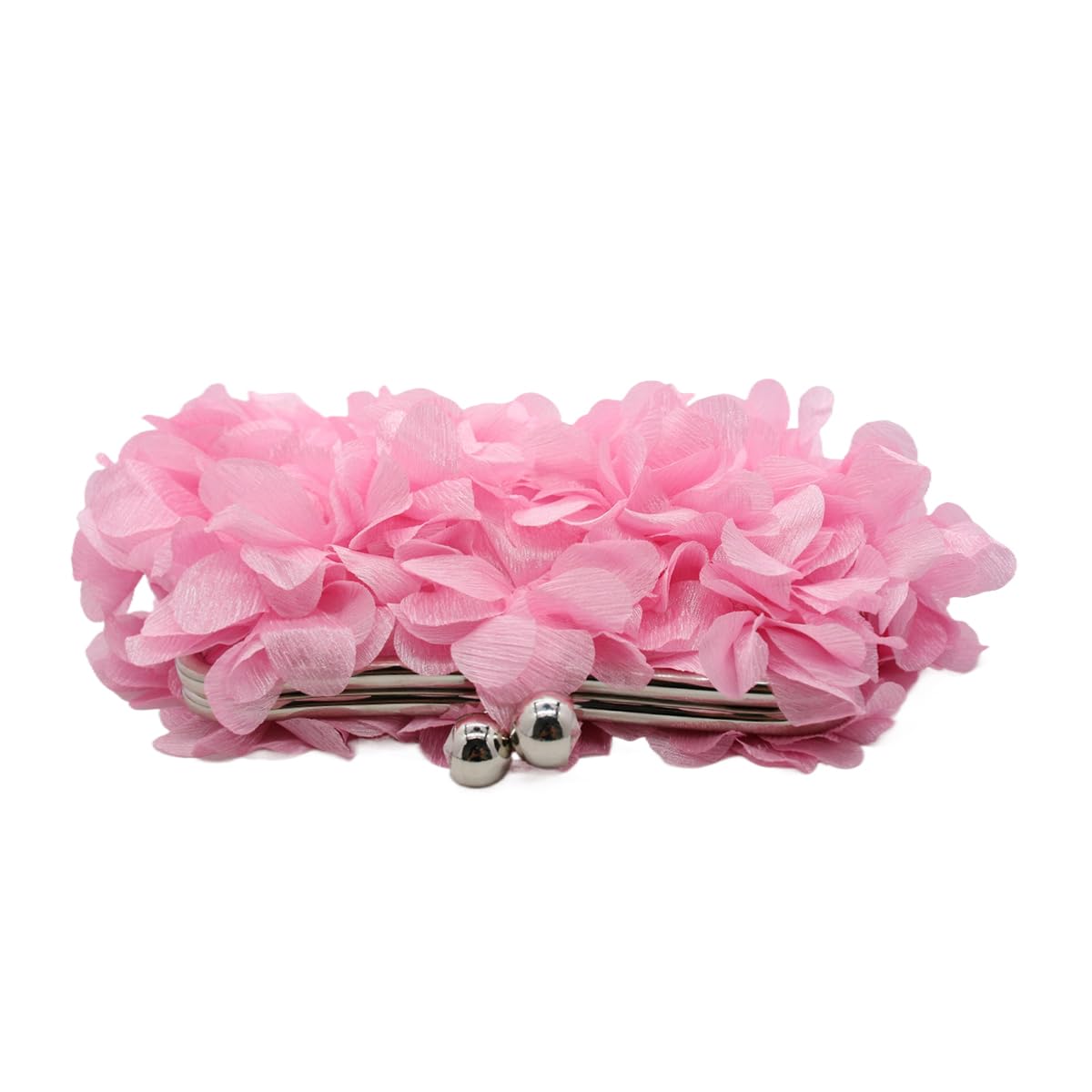 Elegant Floral Clutch Purse for Women - Satin Evening Bag with Applique Flowers - Perfect for Weddings, Prom, Parties & Special Occasions