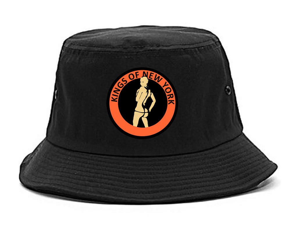 Kings Of NY Amber Logo Twerk Butt Bucket Hat - New York Streetwear Style for Women | Perfect for Hip Hop Concerts, Beach Outings & Summer Fashion
