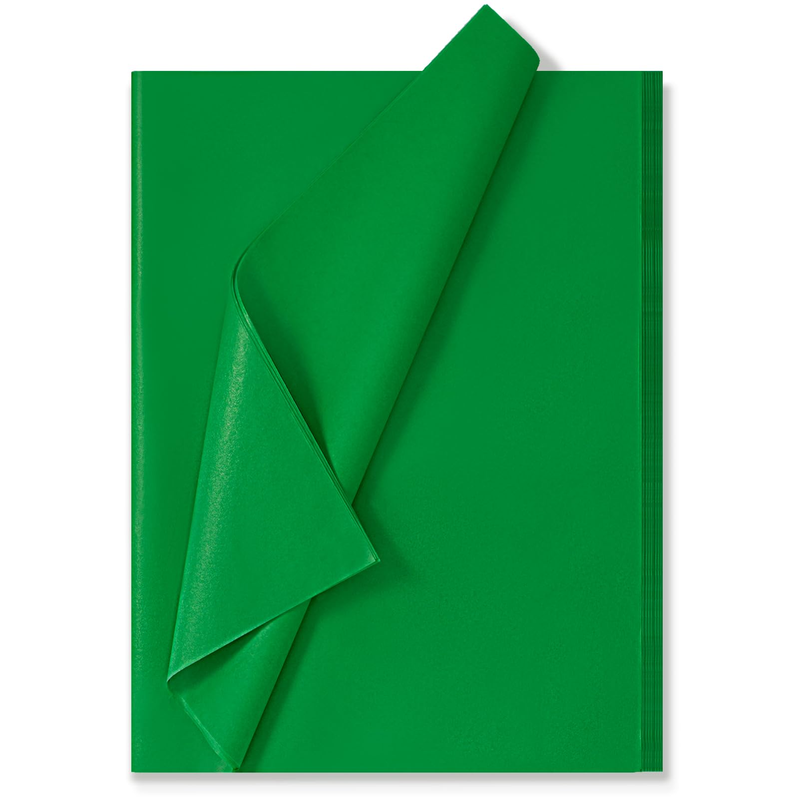 Premium Green Tissue Paper for Gift Wrapping - 115 Sheets (14